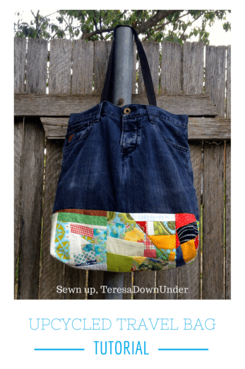 Upcycled travel bag tutorial