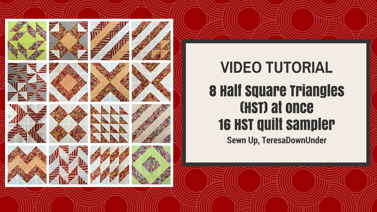 16 HST quilt sampler- free pattern