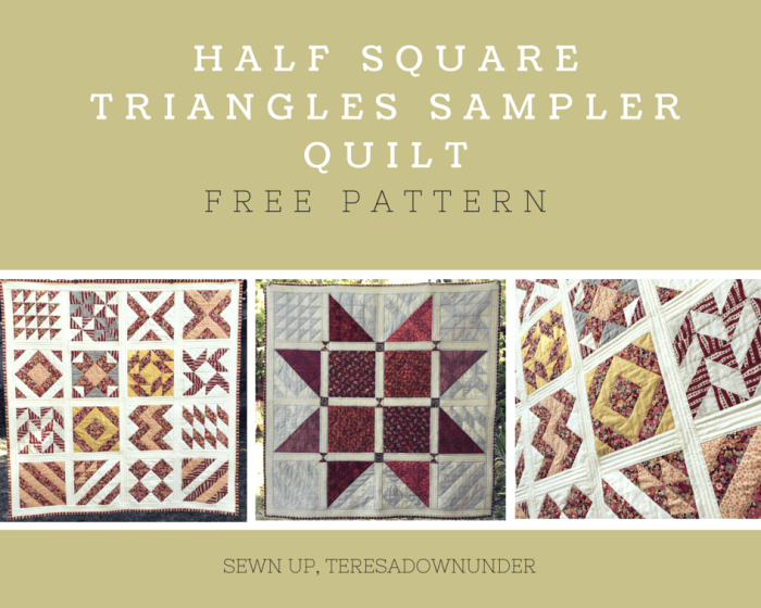 Half Square Triangles sampler quilt
