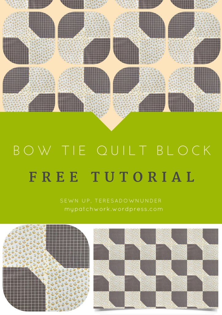 Quick and easy bow tie quilt block video tutorial 