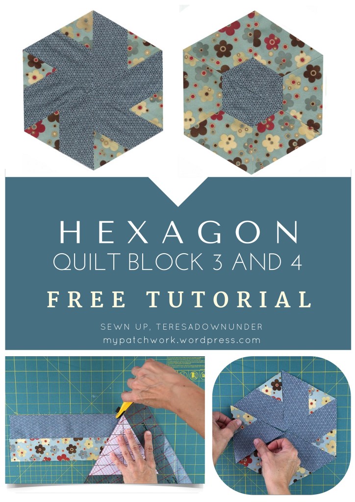 Video tutorial: Hexagon quilt block 3 and 4