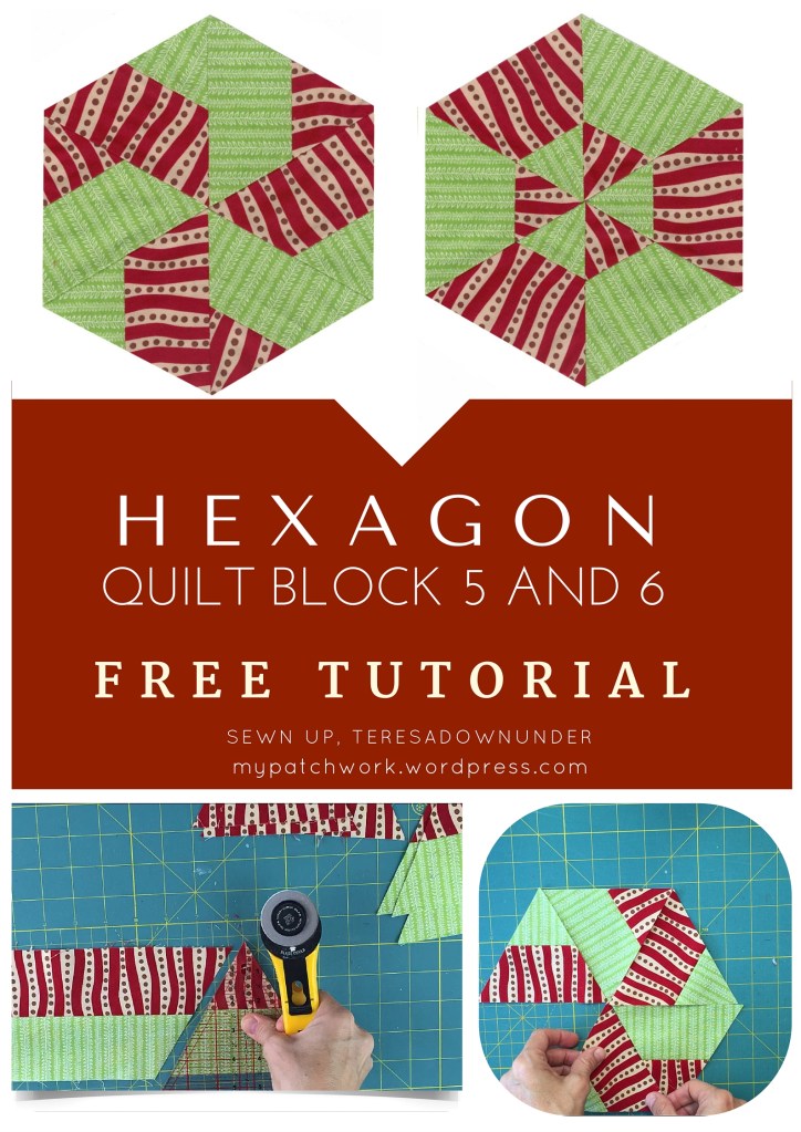 Video tutorial: Hexagon quilt block 5 and 6