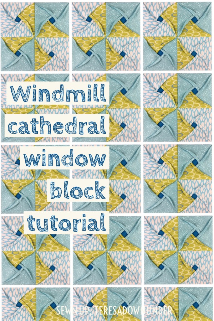 Video tutorial: windmill cathedral window quilt block 