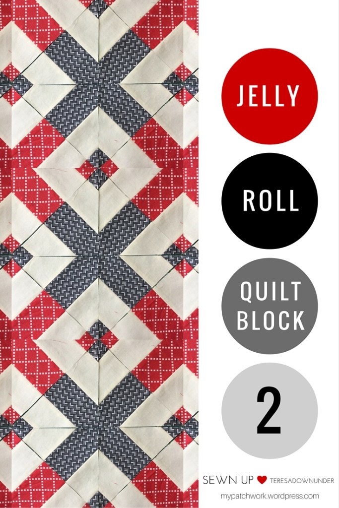 Quick and easy jelly roll quilt block 2 video tutorial