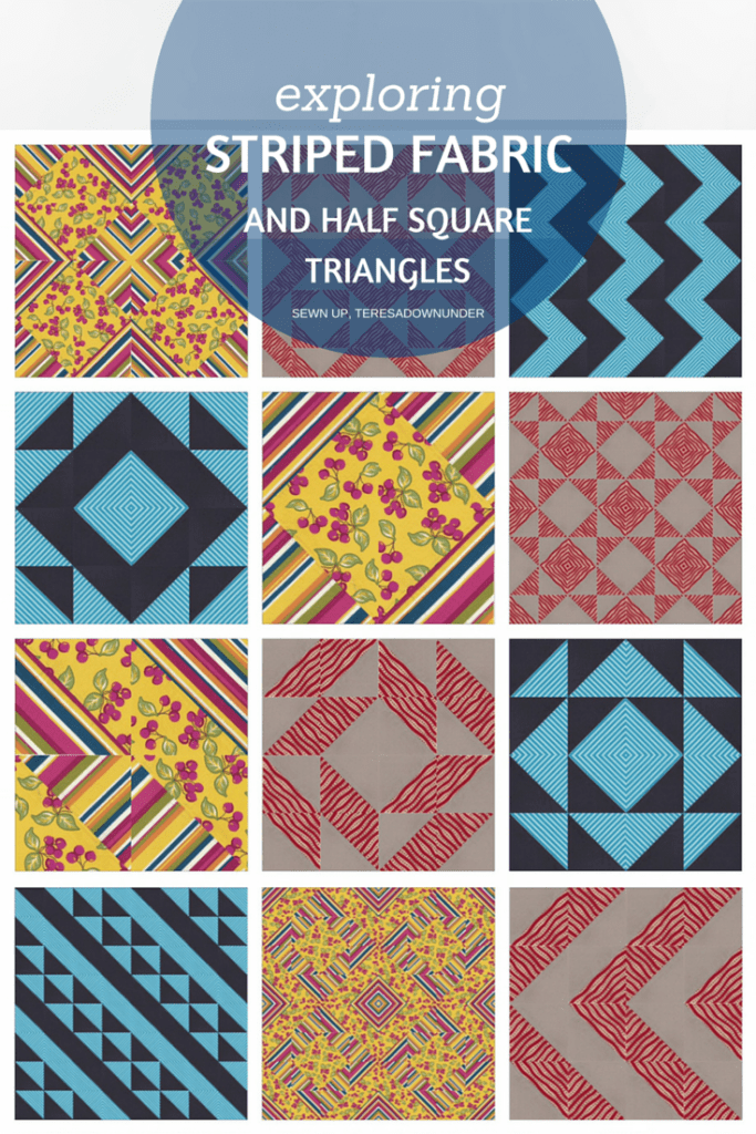 Video tutorial: exploring striped fabric and half square triangles (HST)