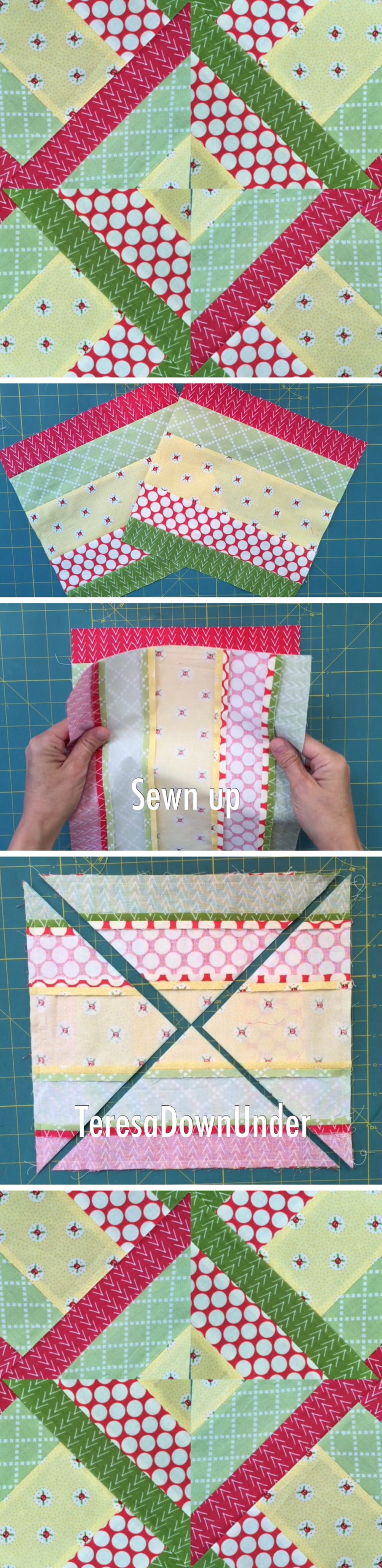 Video tutorial: make a block out of 5 strips of fabric