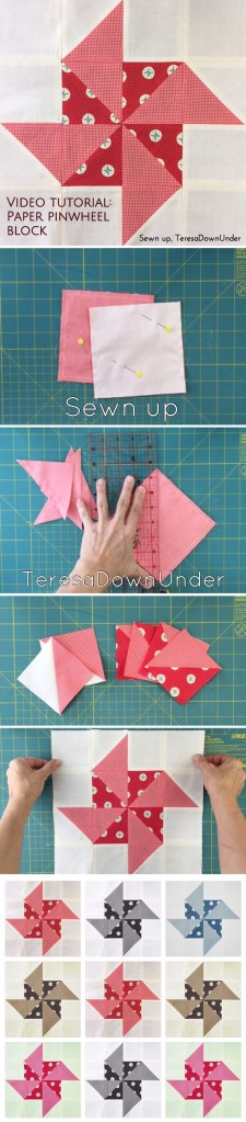 Video tutorial: paper pinwheel quilt block