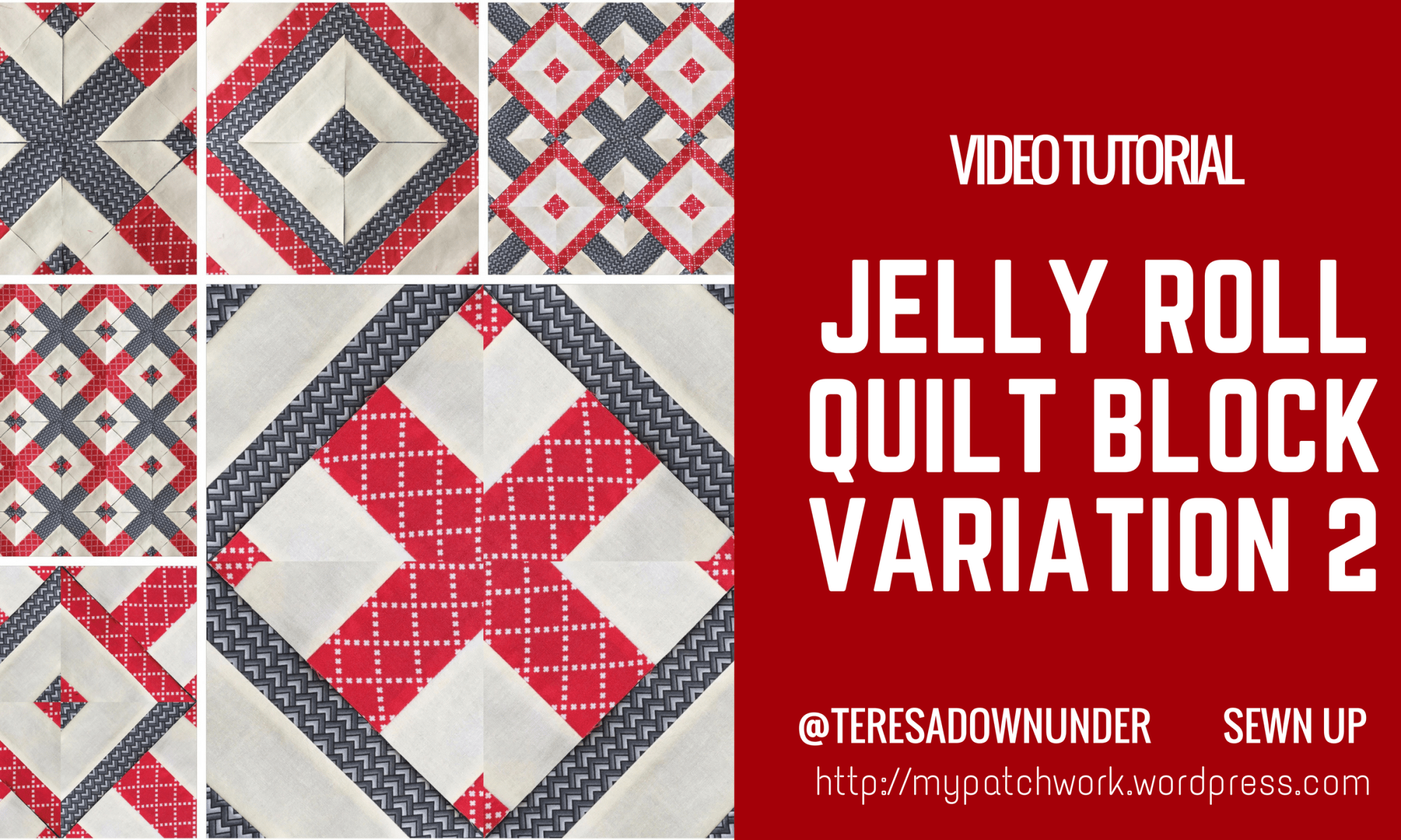 Video tutorial: jelly roll block variation 2