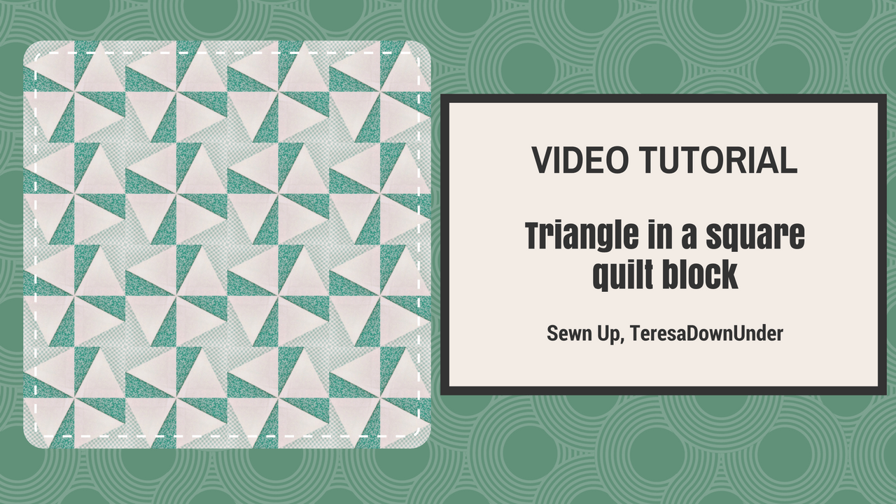 Video tutorial Triangle in a square quilt block - easy quilting
