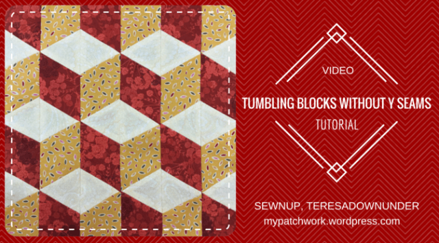 Tumbling Block Quilt Simple Pattern Tumbling Blocks Quilt Block Pdf