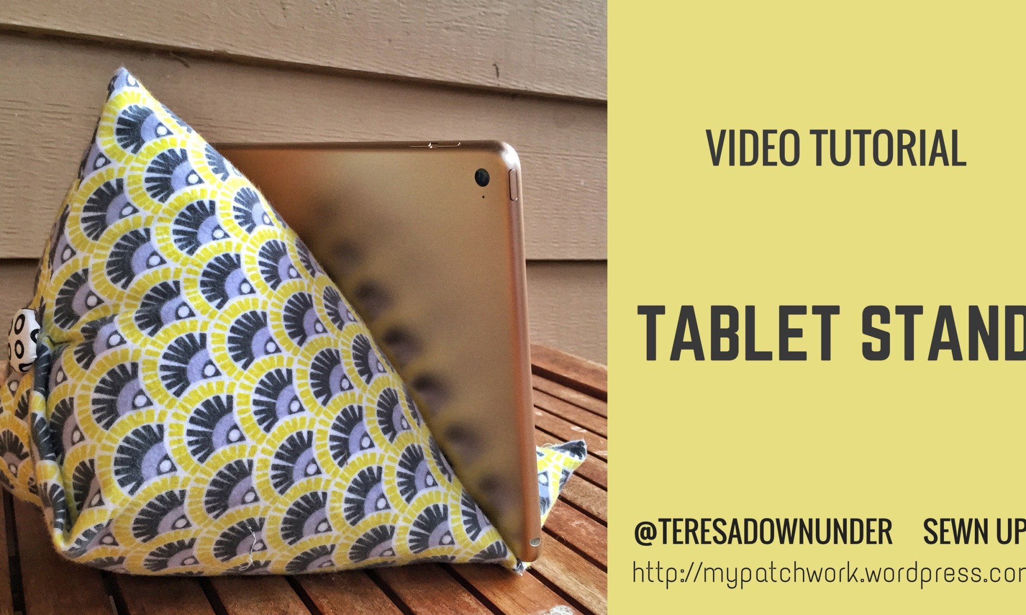 iPad / tablet stand video tutorial - quick and easy tablet holder