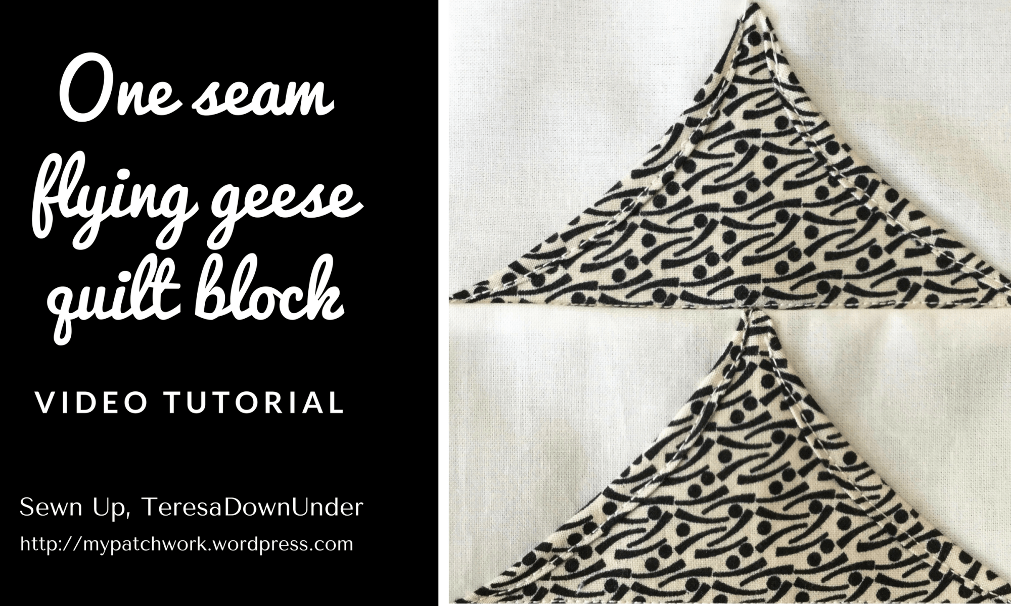 Video tutorial: 2-minute flying geese quilt block - quick and easy quilting