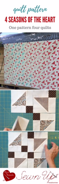 Quilt pattern: The four seasons of the heart - 1 pattern 4 quilts