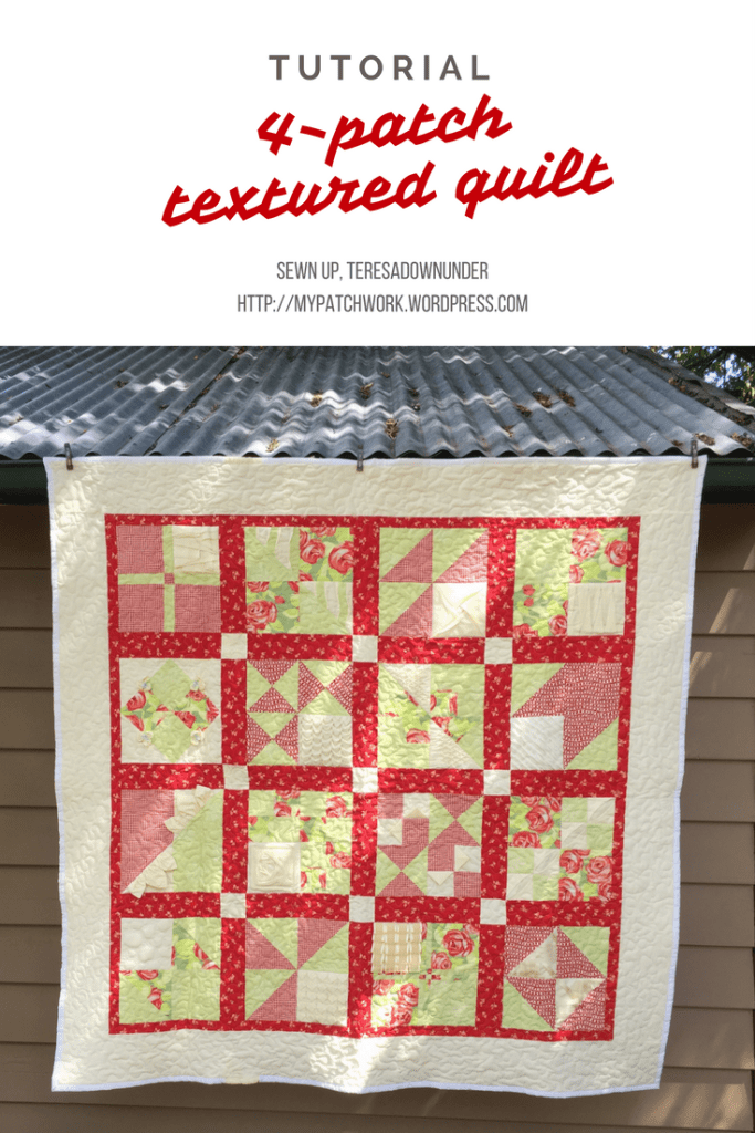 4-patch textured quilt - free tutorials