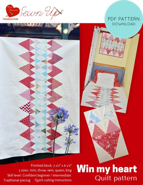 Win my heart quilt pattern - confident beginner pattern