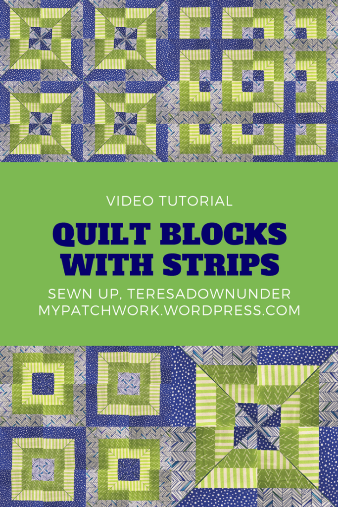 Quilt blocks with strips video tutorial