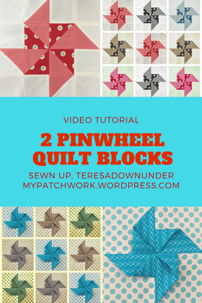 Video tutorial: 2 pinwheel quilt blocks