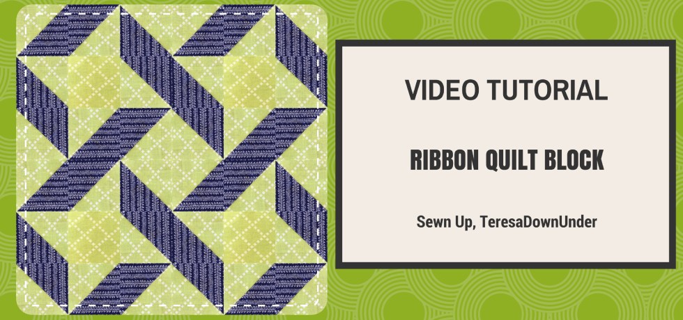 2 minute video tutorial: Ribbon quilt block - quick and easy quilting tutorial