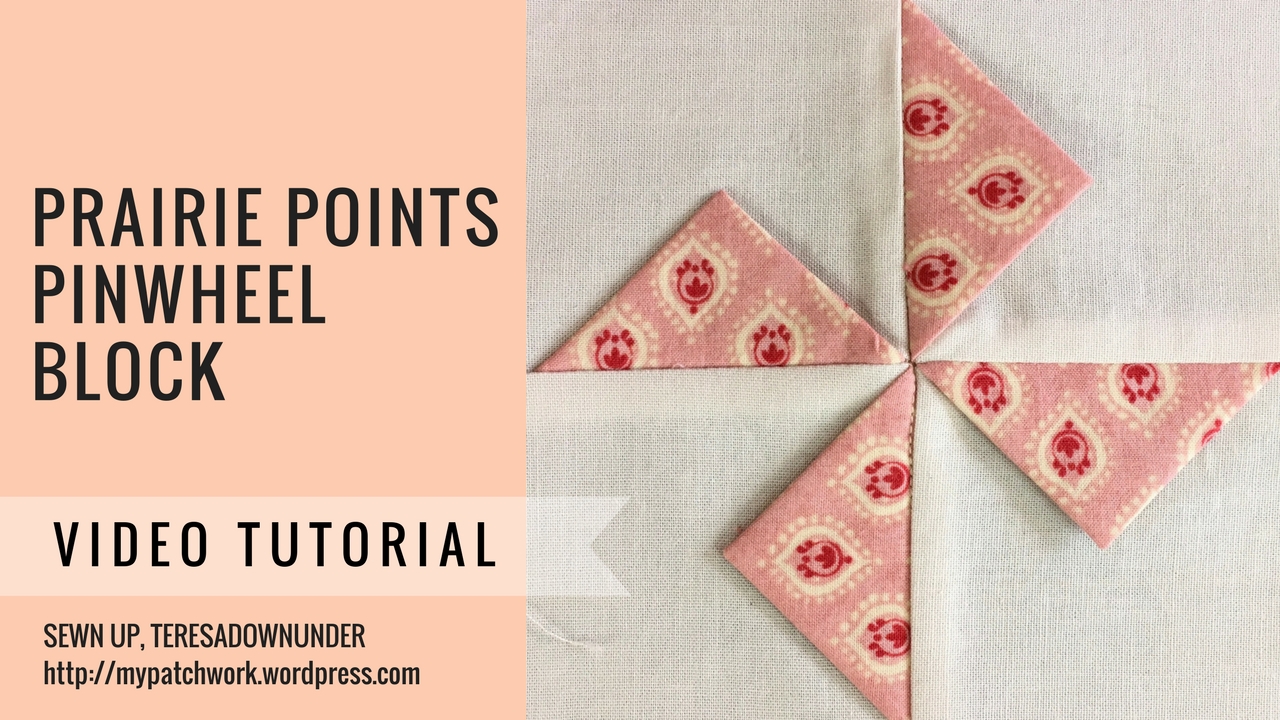 Video tutorial: Prairie points pinwheel block