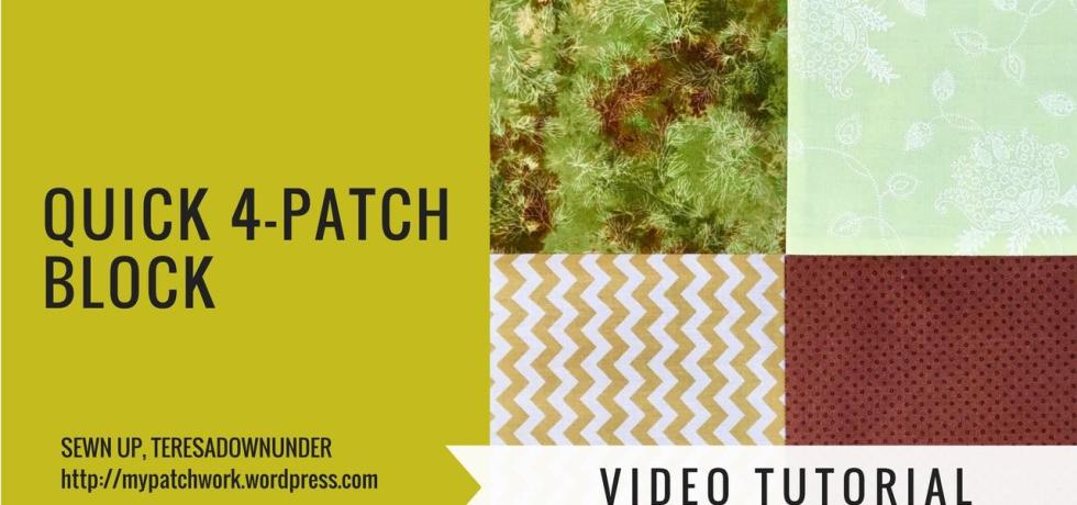 Video tutorial: Quick 4-patch quilt block