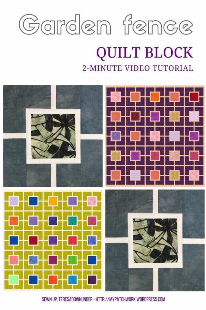 Video tutorial: Garden fence quilt block