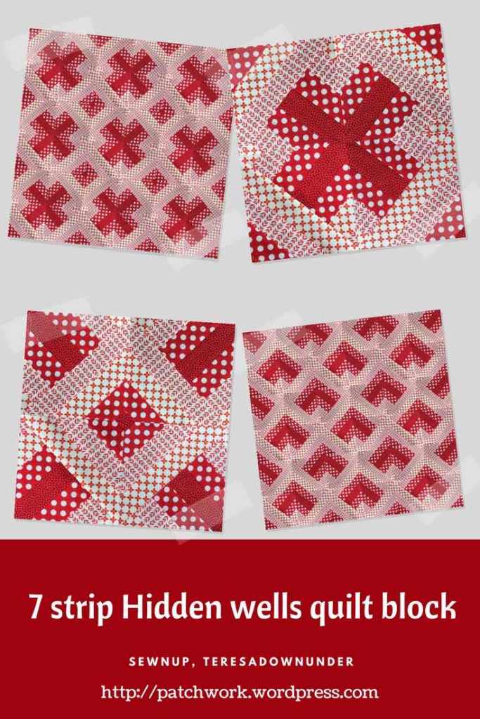 Video tutorial: 7 strip Hidden wells quilt blocks