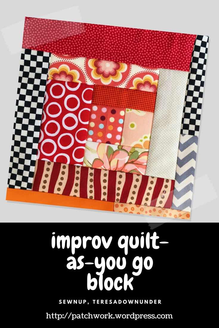 Video tutorial: improv log cabin quilt as you go block