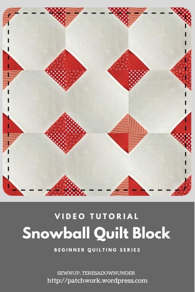 Video tutorial: snowball quilt bock - beginner's series