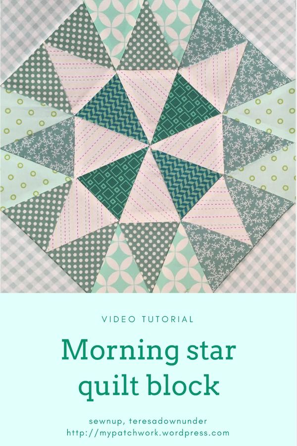 Video tutorial: Morning star quilt block