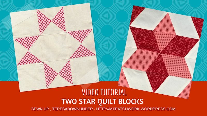 2 star quilt blocks - video tutorial - easy quilting