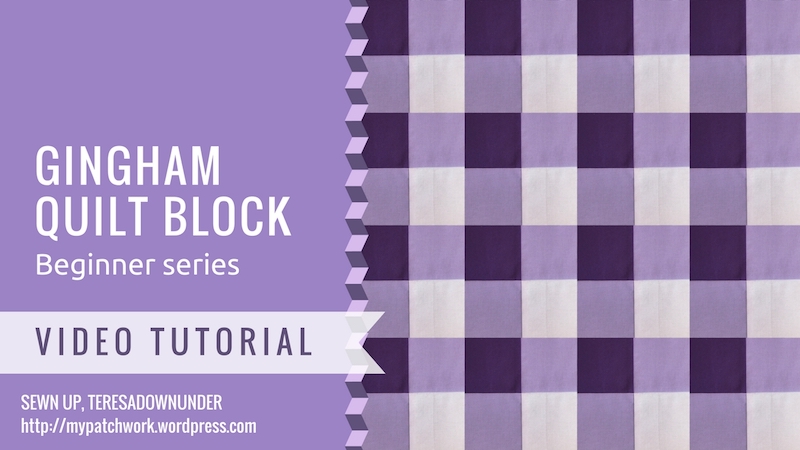 Gingham quilt block video tutorial