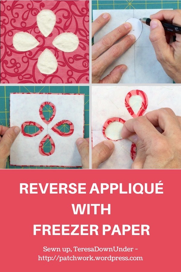 Reverse applique with freezer paper - video tutorial