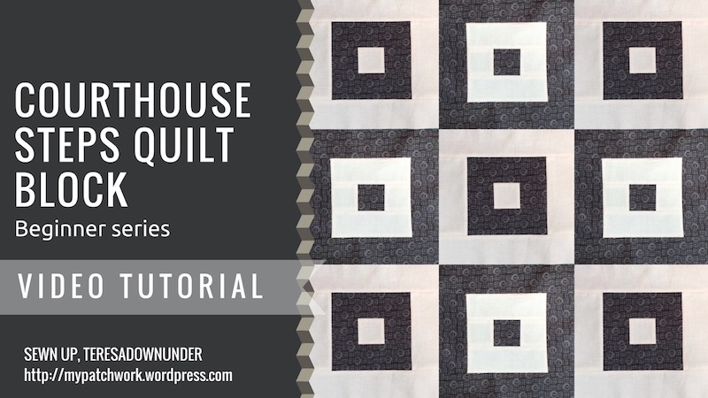 Courthouse steps quilt block video tutorial