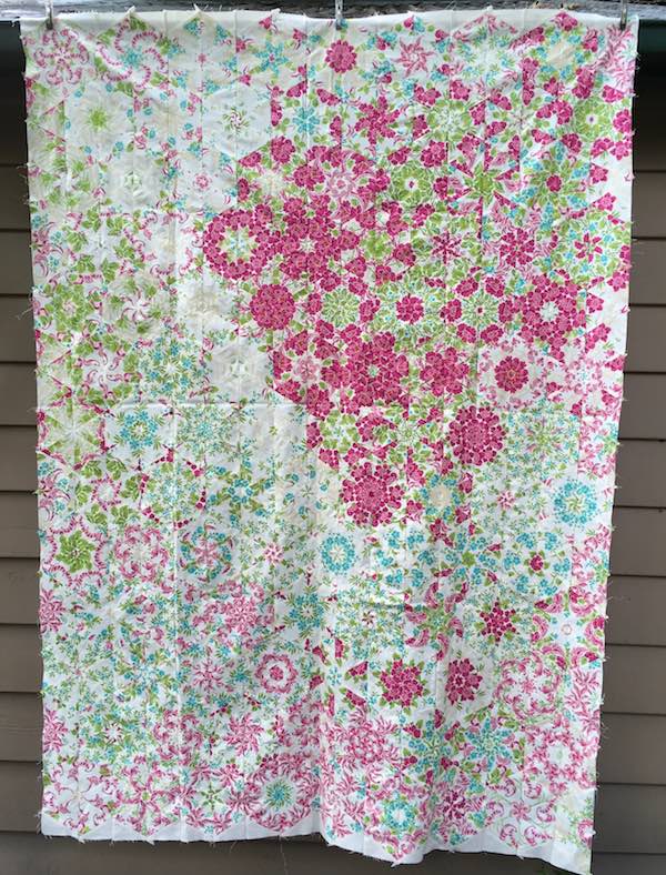 Floral kaleidoscope quilt - video tutorial