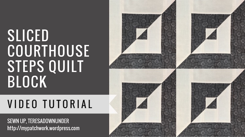 Sliced courthouse steps quilt blok video tutorial