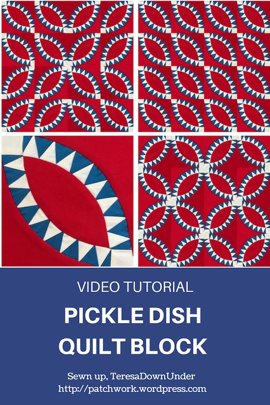 Video tutorial pickle dish quilt block