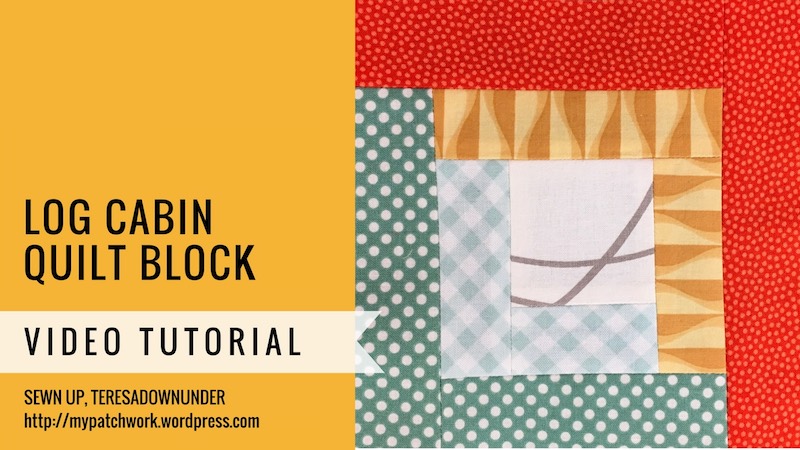 Log cabin quilt block - Mysteries Quilt Block - video tutorial