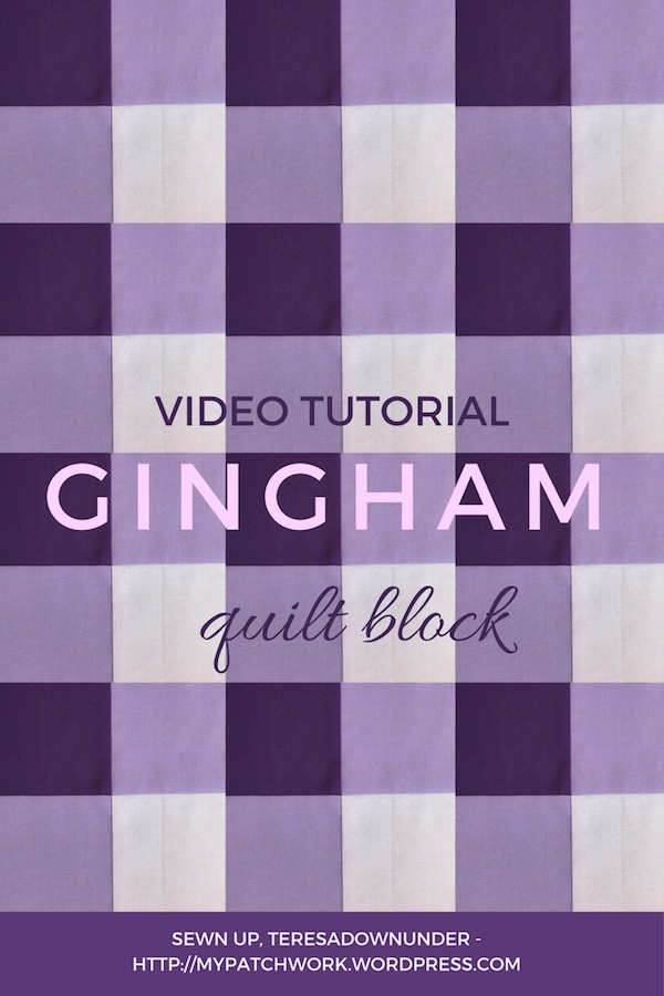Gingham quilt block video tutorial