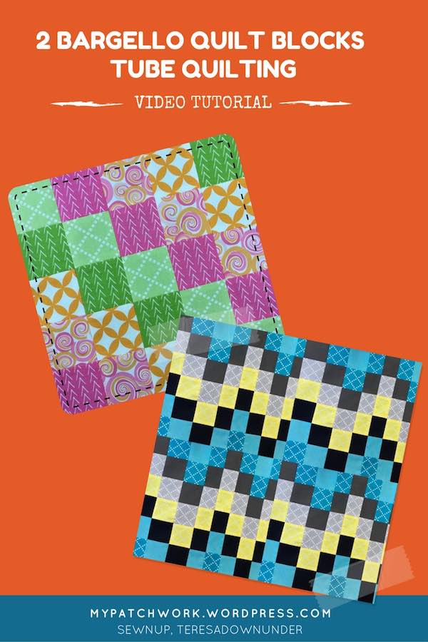 Video tutorial: 2 bargello quilt blocks - tube quilting