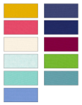Mysteries Down Under quilt colour palette