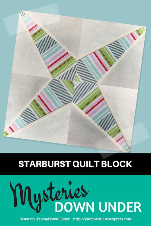 Starburst quilt block - Mysteries Down Under quilt