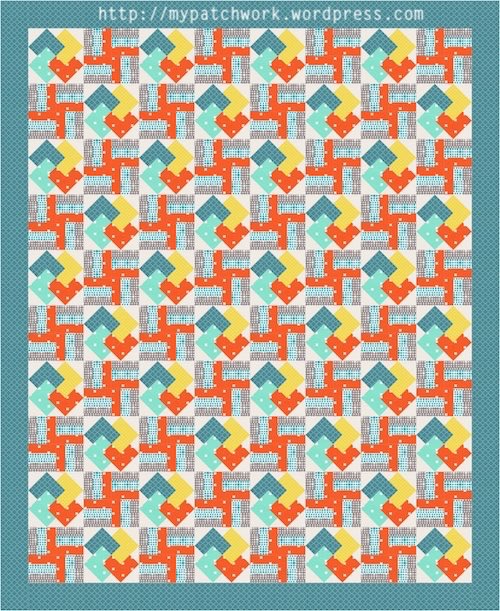 Flames quilt pattern