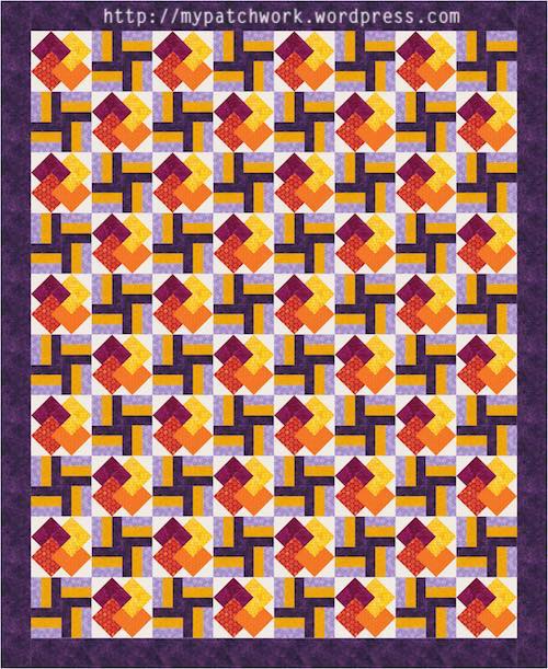 Flames quilt pattern