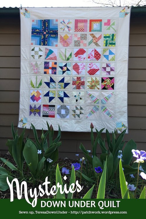Assembling the blocks - Mysteries Down Under quilt
