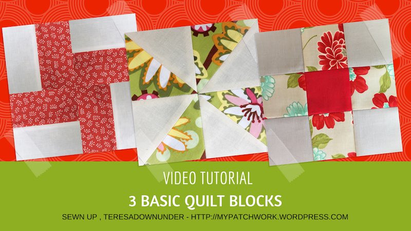 3 basic quilt blocks video tutorial