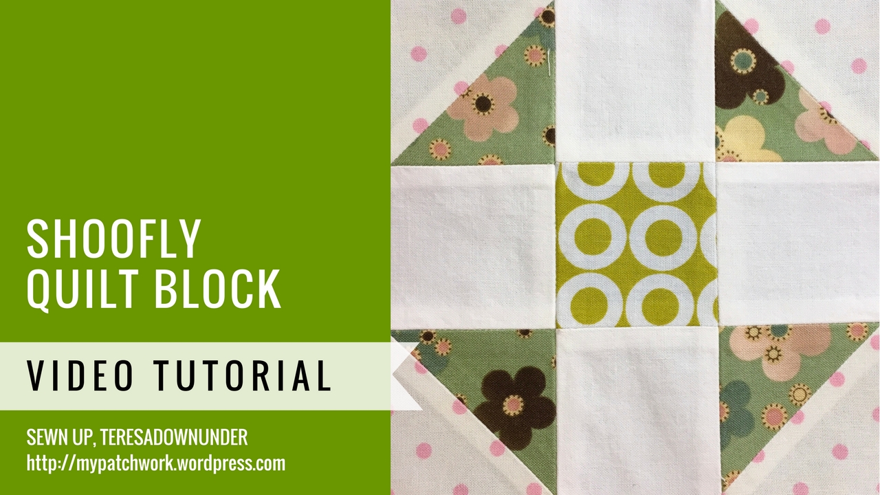 Shoofly quilt block - Mysteries Down Under quilt - video tutorial