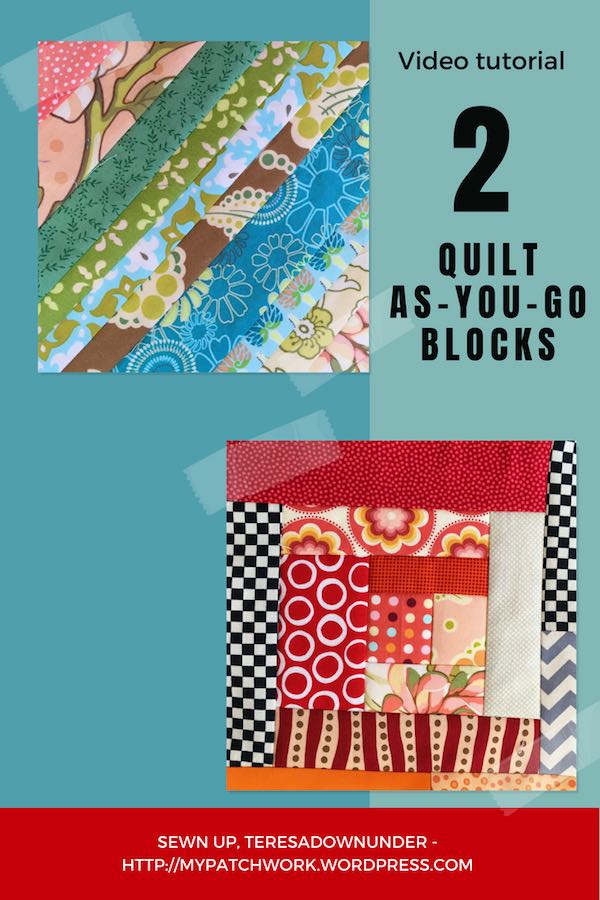 2 Quilt as you go blocks video tutorial