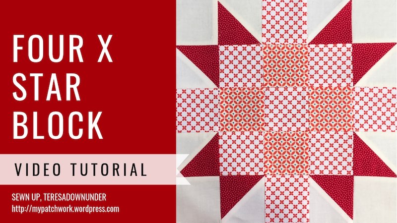 Four X star quilt block - Video tutorial