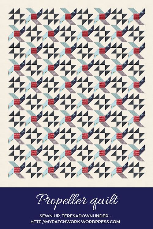 Propeller quilt pattern