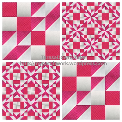 Rose garden Star quilt, TeresaDownUnder